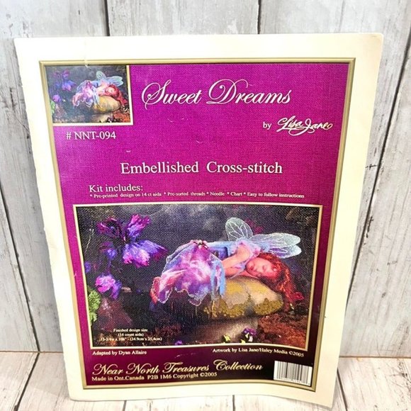 Sweet Dreams by Lisa Jane Embellished Cross Stitch Pre Printed Design - Picture 7 of 7